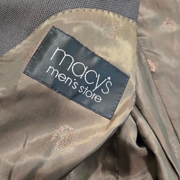 Lauren Ralph Lauren 100% Wool Suit Jacket Sports Coat Men's 44L Dark Brown - Picture 13 of 15